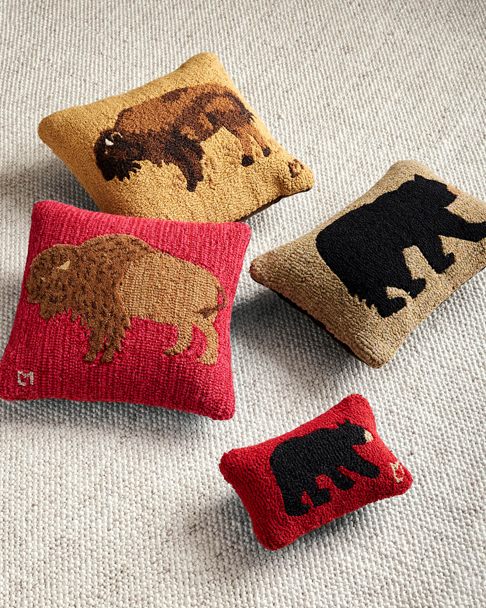 Buy Buffalo Hooked Square Pillow, Soft & Cozy Home Decor - Pendleton Best Seller