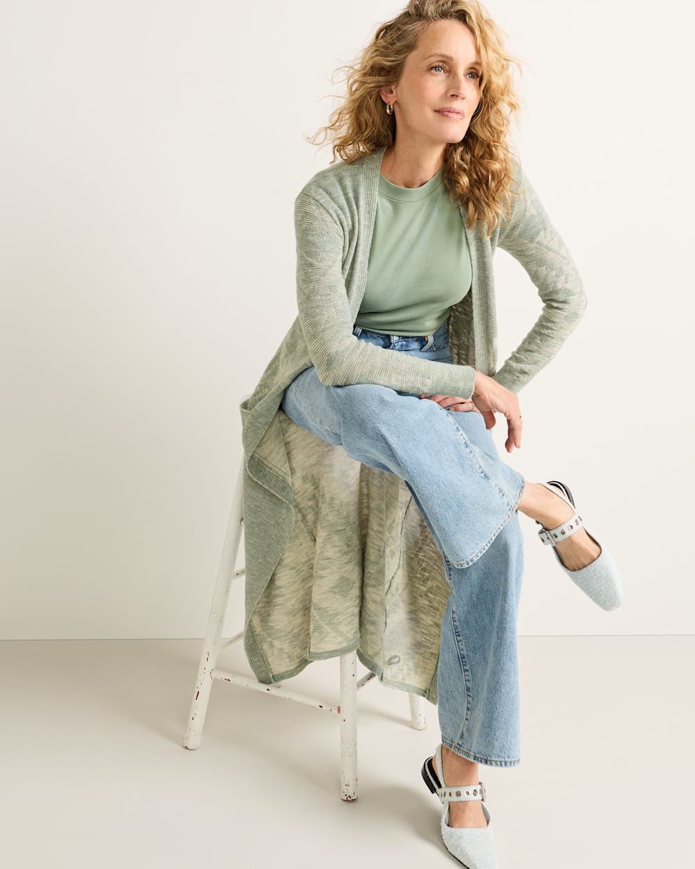 Shop Women's Long Textured Open Duster Cardigan Sweater - Pendleton Hot Sale