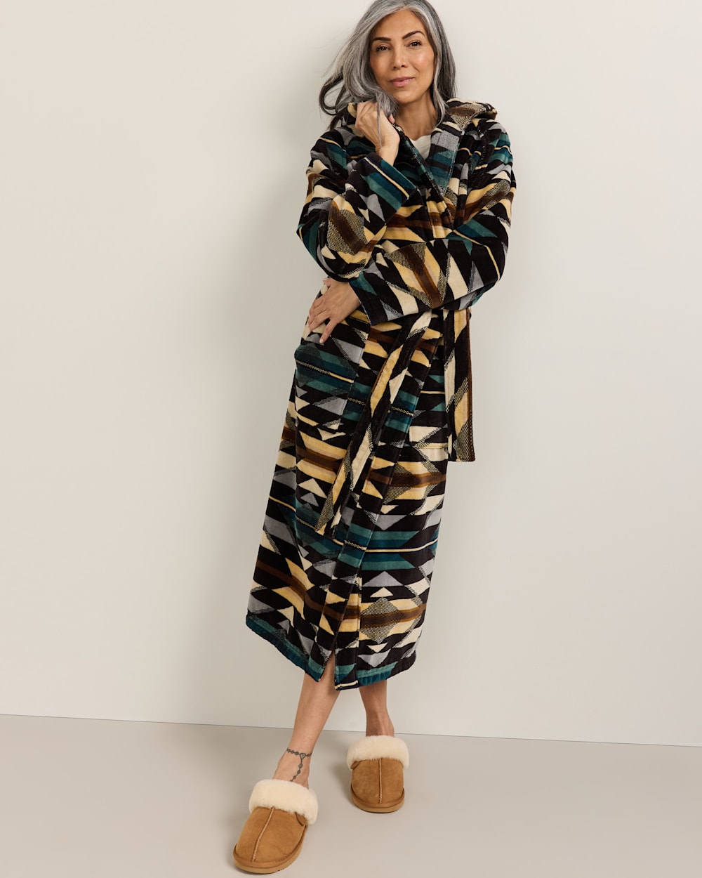 Unisex Wyeth Trail Cotton Terry Velour Bathrobe - Pendleton Everyday