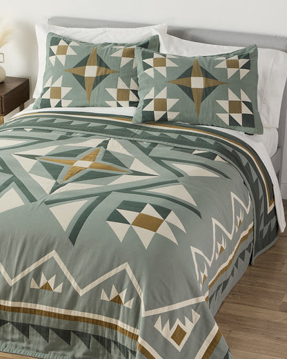Quilted Star Cotton Matelasse Coverlet - Pendleton New