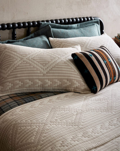 Ganado Cotton Matelasse Coverlet & Sham Set - Pendleton Deals