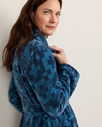 Women's Blue Ridge Cotton Terry Velour Bathrobe - Pendleton Everyday
