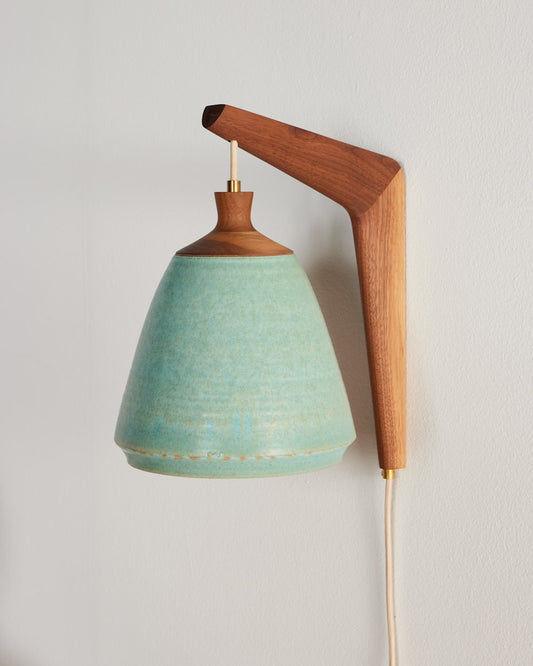 Handmade Stoneware & Wood Sconce - Pendleton Top Pick