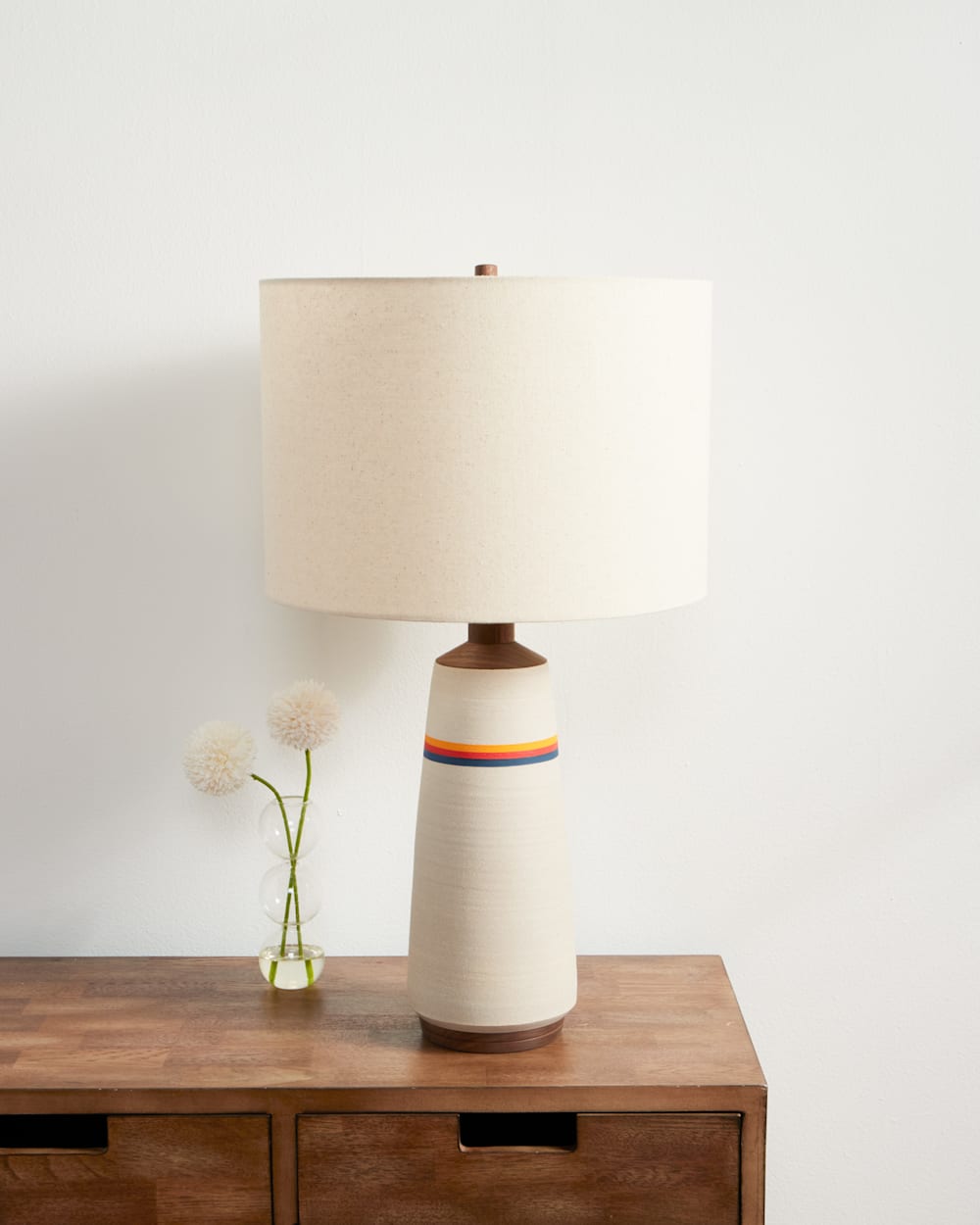 Handmade Stoneware & Wood Table Lamp - Pendleton Signature