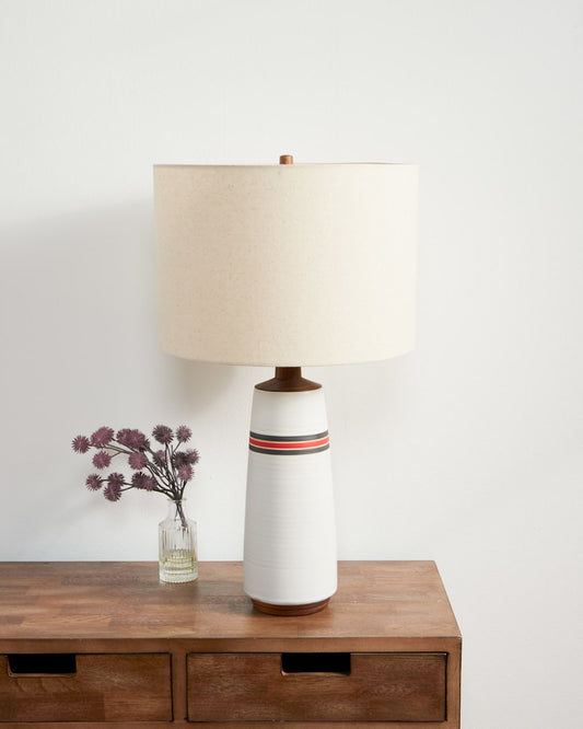 Handmade Stoneware & Wood Table Lamp - Pendleton Trusted
