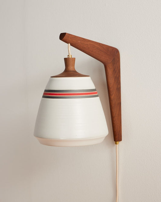 Handmade Stoneware & Wood Sconce - Pendleton Signature