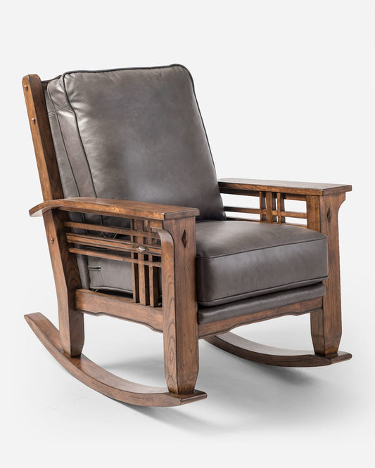 Stagecoach Leather Rocker - Pendleton Recommended