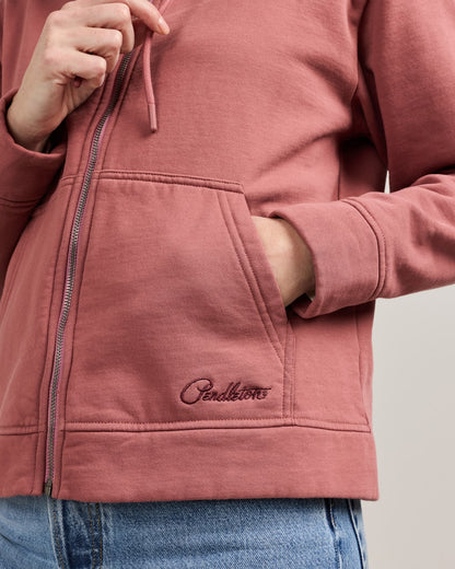 Women's Embroidered Graphic Zip Hoodie - Pendleton Sale