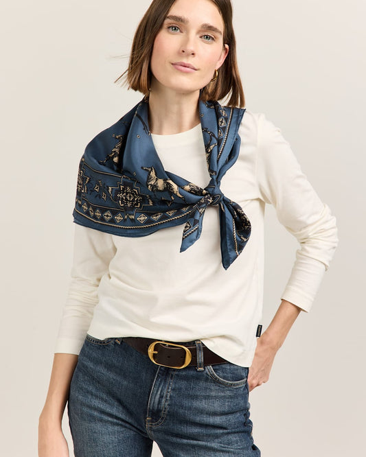 Herd Of Horses Silk Scarf - Pendleton Great Value