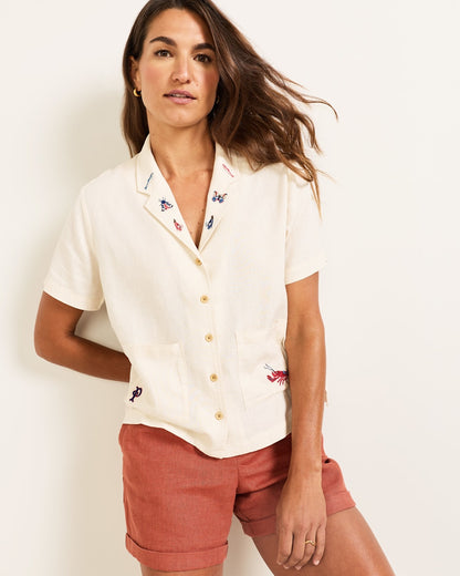 Women's Short-Sleeve Embroidered Camp Shirt - Pendleton Value