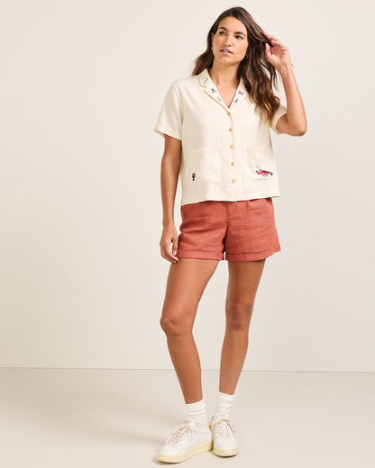 Women's Short-Sleeve Embroidered Camp Shirt - Pendleton Value