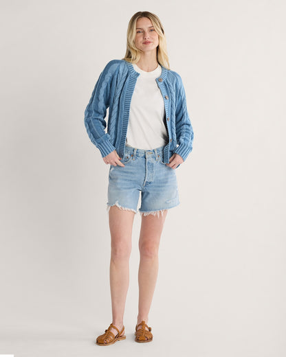 Shop Women's Cotton Cable Knit Button-Front Cardigan - Pendleton Smart Buy
