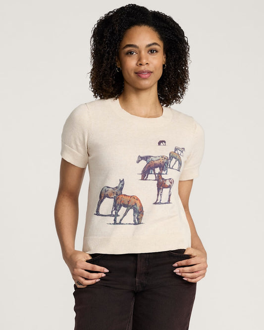 Shop Classic Western Soft Women's Wild Horse Cotton Sweater - Pendleton Top Pick