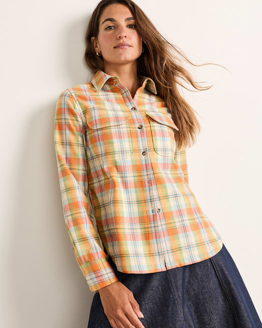 Shop Women's Wool Flannel Plaid Long-Sleeve Board Shirt - Pendleton Sale