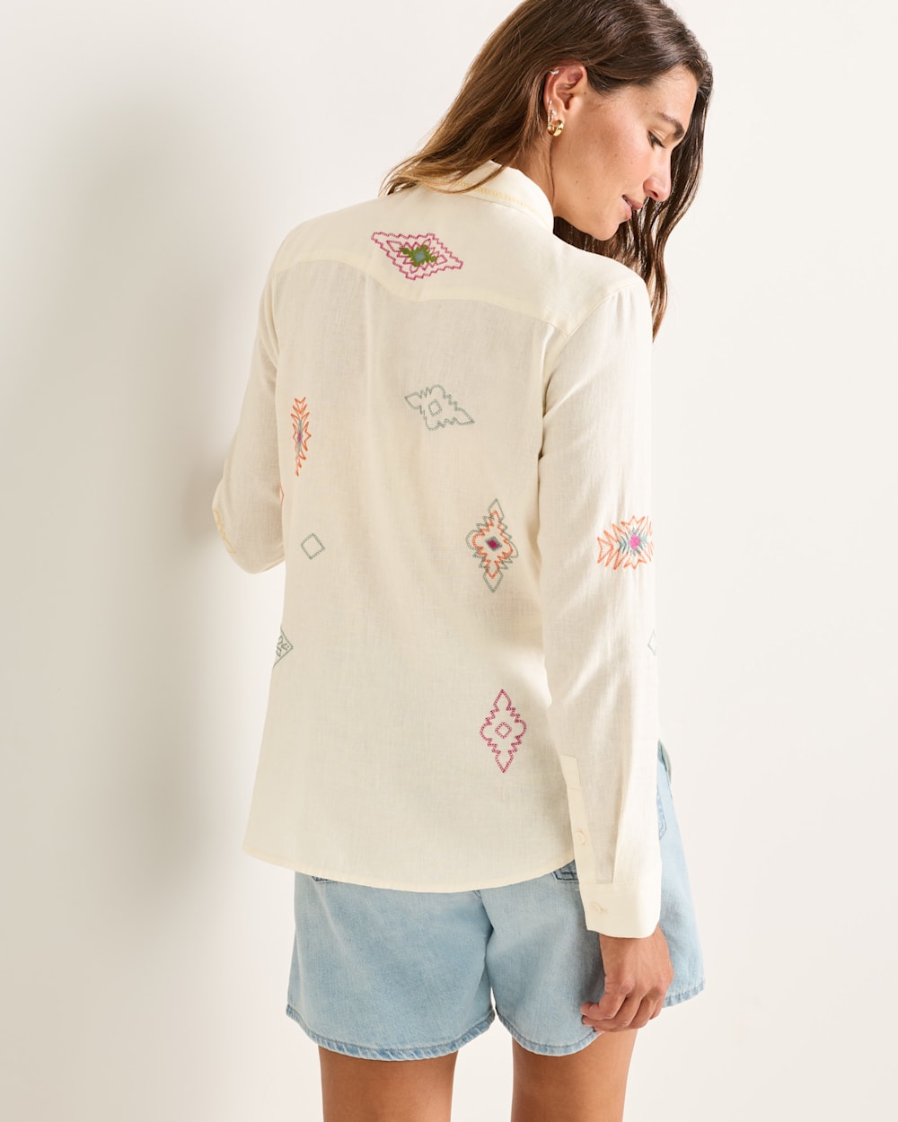 Women's Embroidered Perfect One Pocket Shirt - Pendleton Quality