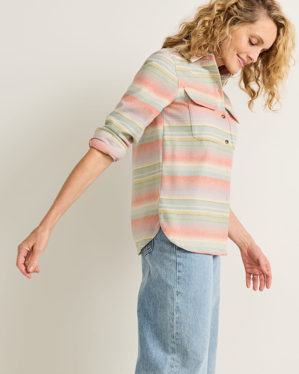 Shop Women's Classic Long-Sleeve Wool Stripe Board Shirt - Pendleton Best Price