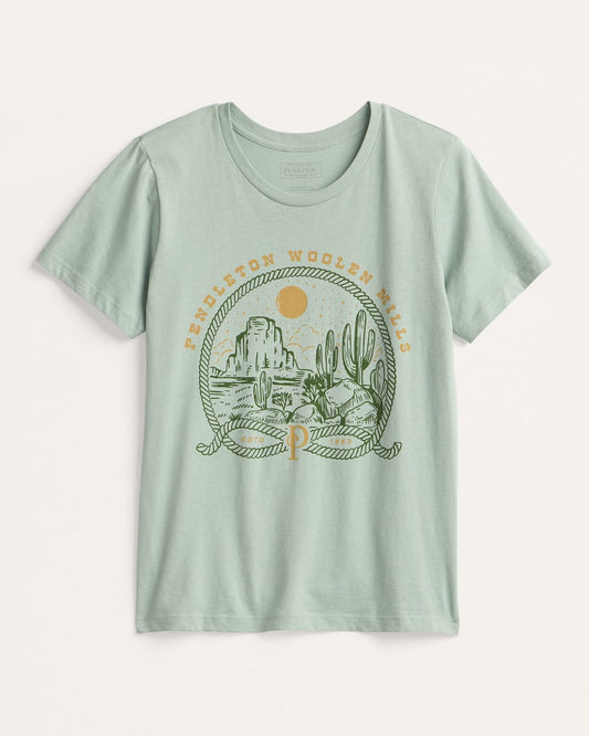 Shop Women's Short-Sleeve Cotton Western Oasis Graphic Tee - Pendleton Popular