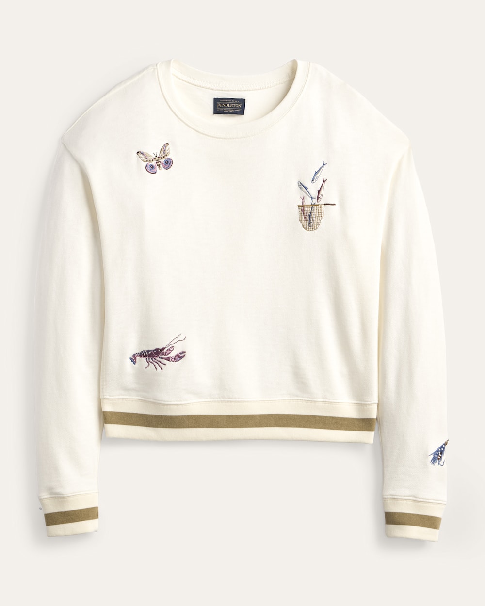 Shop Women's Lakeside Embroidered French Terry Pullover - Pendleton Latest