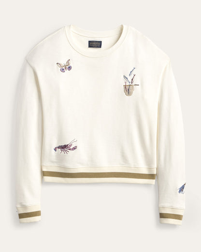 Shop Women's Lakeside Embroidered French Terry Pullover - Pendleton Latest