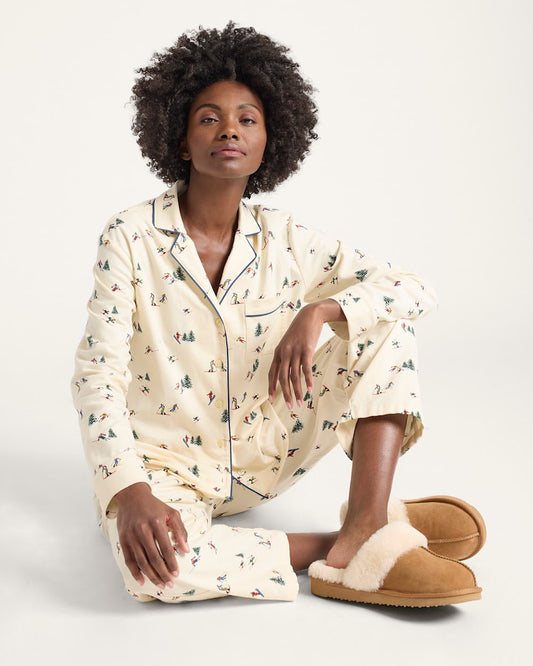 Shop Women's Ski Print Flannel Pajama Set in Sleepwear - Pendleton Deals