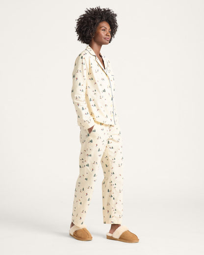 Shop Women's Ski Print Flannel Pajama Set in Sleepwear - Pendleton Deals