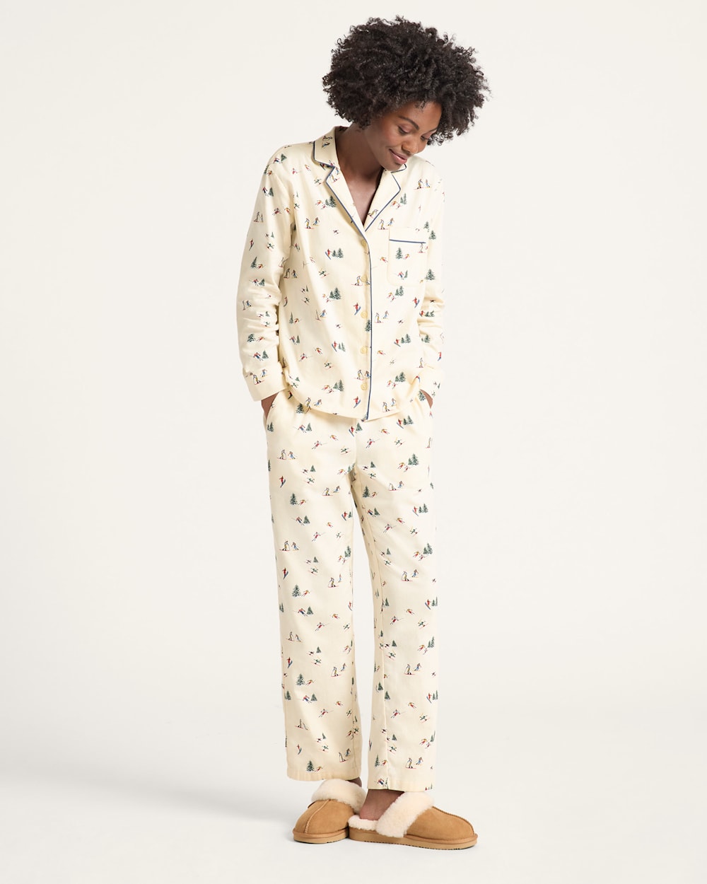 Shop Women's Ski Print Flannel Pajama Set in Sleepwear - Pendleton Deals