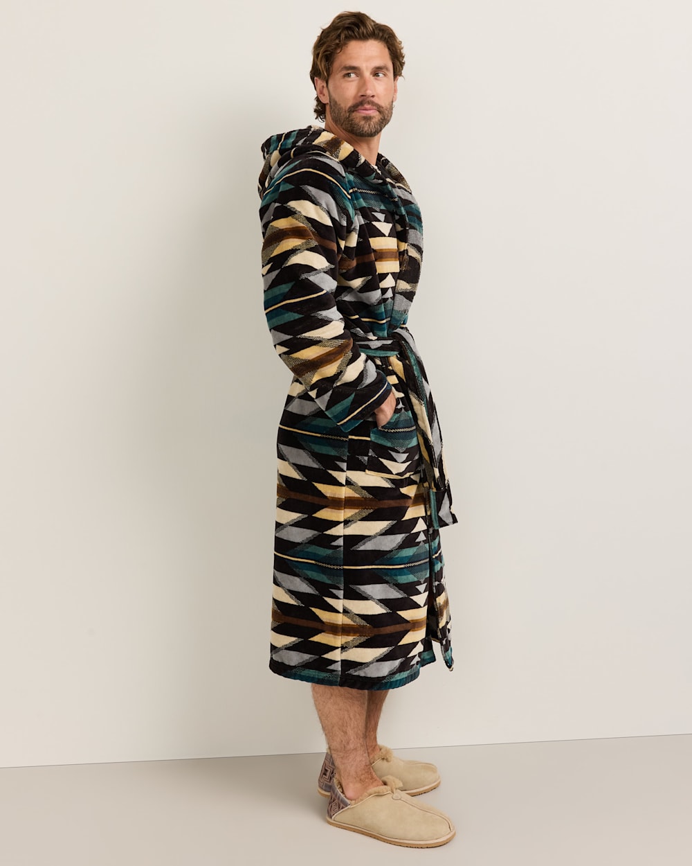 Unisex Wyeth Trail Cotton Terry Velour Bathrobe - Pendleton Everyday