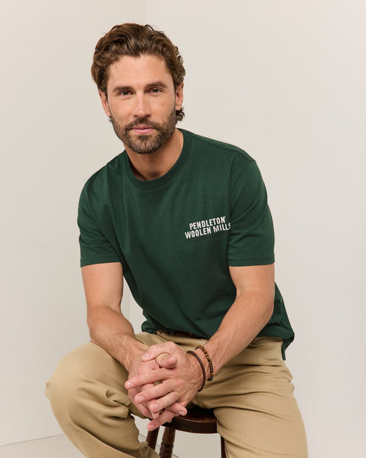 Men's Short-Sleeve Deschutes Stag Graphic Tee - Pendleton Popular