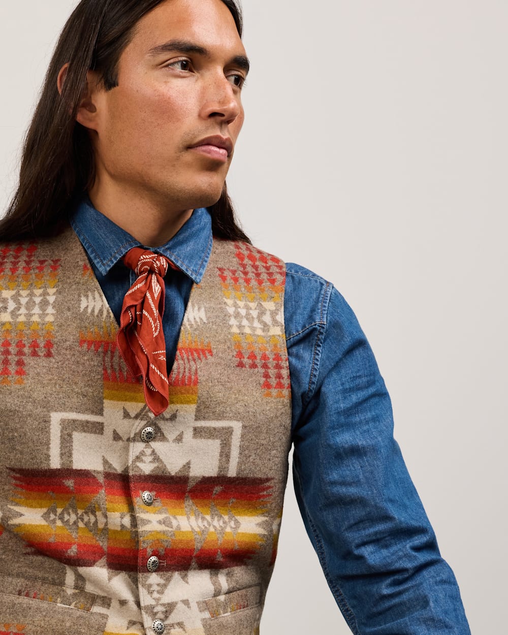 Men's Western Wool Vest - Pendleton Signature