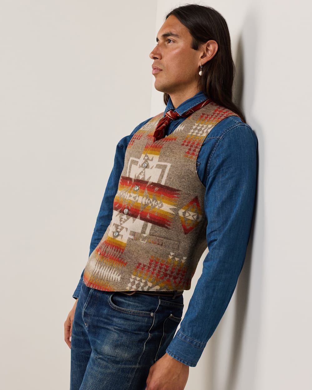 Men's Western Wool Vest - Pendleton Signature
