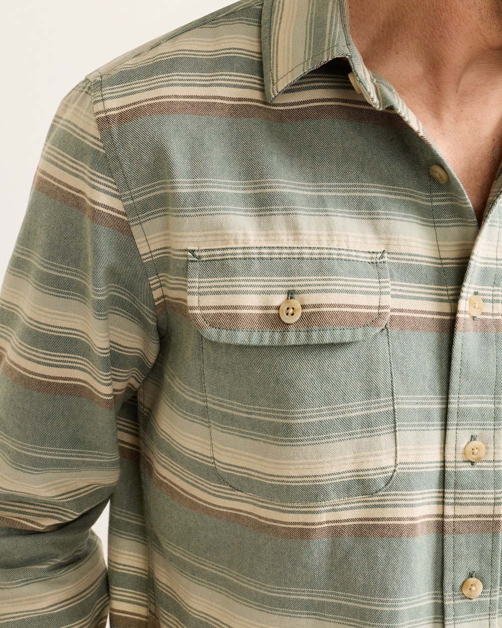 Shop Men's Long-Sleeve Stripe Beach Shack Cotton Shirt - Pendleton Deals