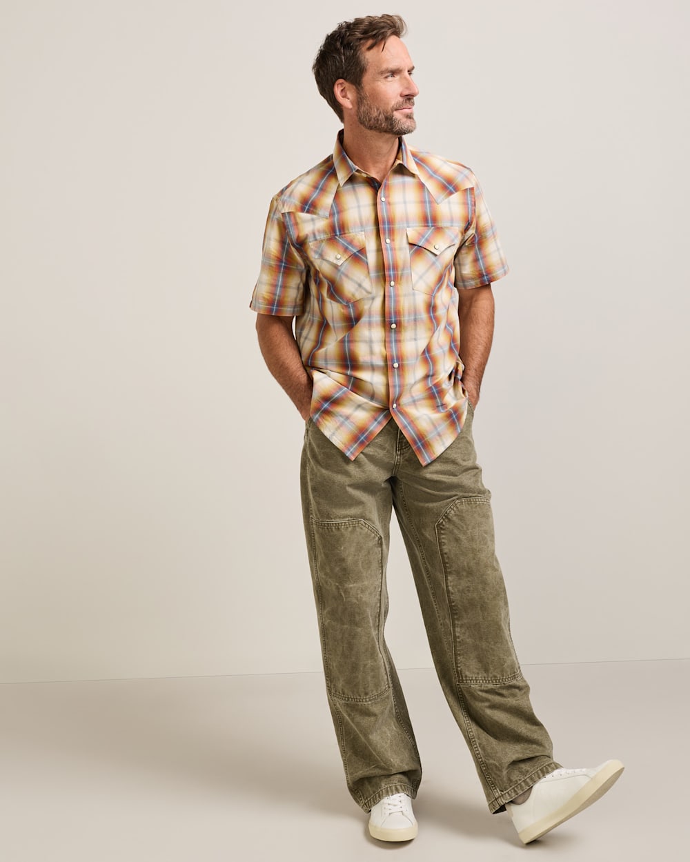 Men's Short-Sleeve Plaid Frontier Shirt - Pendleton Sale