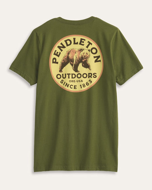 Shop Men's Cotton Short-Sleeve Bear Graphic Tee T-shirt - Pendleton Great Value
