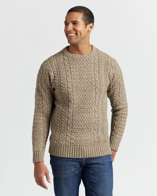 Shop Men's Shetland Collection Fisherman Sweater - Pendleton Featured