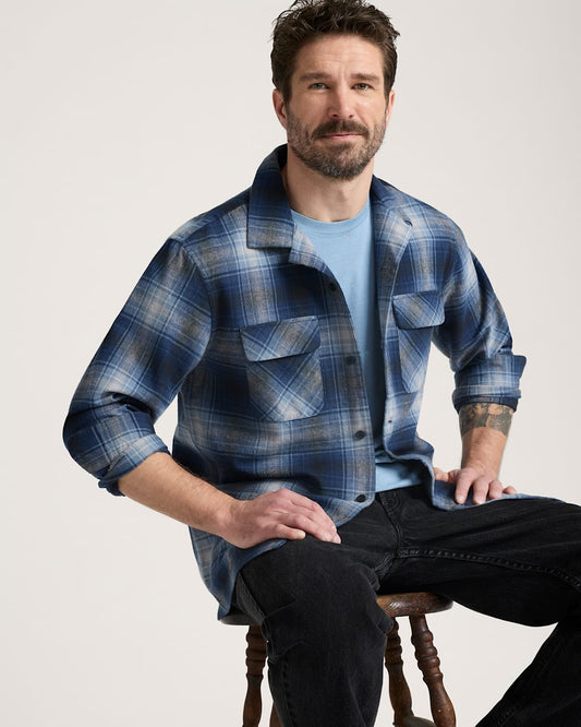 Buy Men's Long Sleeve Plaid Cotton Board Shirt Tops - Pendleton Special Offer
