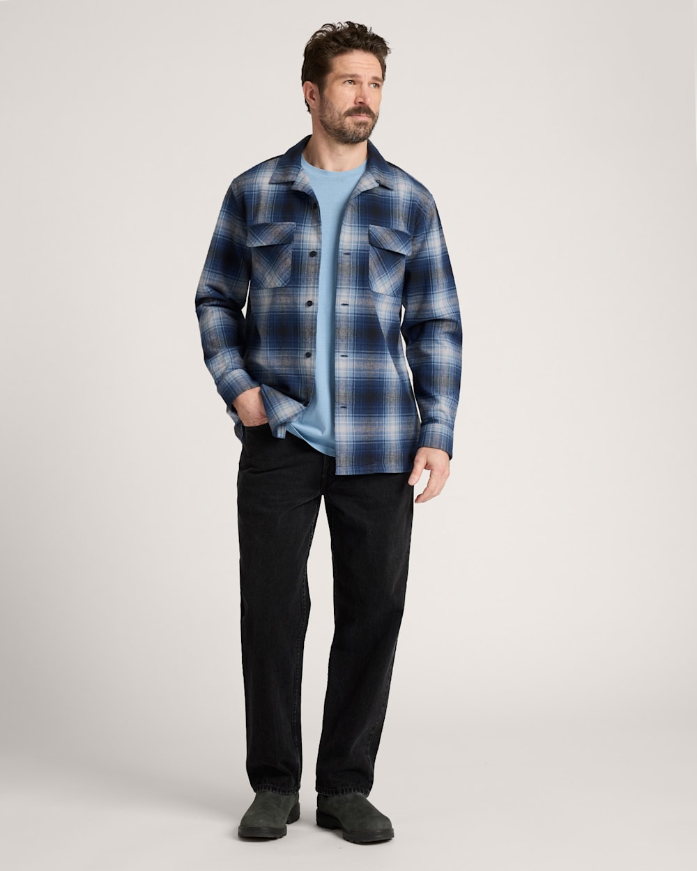Buy Men's Long Sleeve Plaid Cotton Board Shirt Tops - Pendleton Special Offer