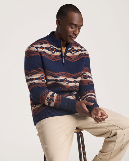 Shop Men's Tumalo Ridge Lambswool Quarter-Zip Sweater in Sweaters - Pendleton Value