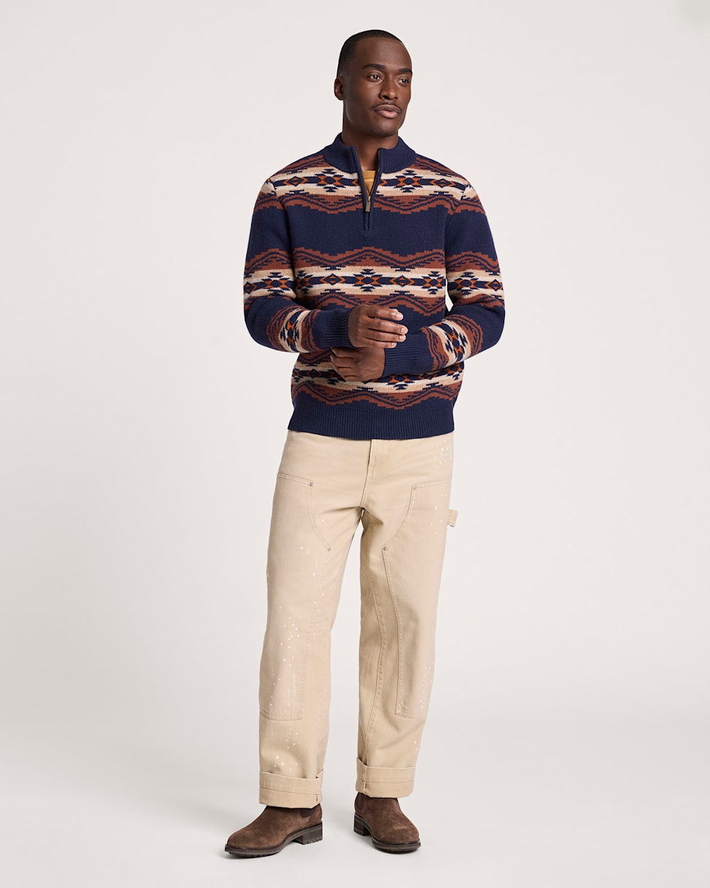 Shop Men's Tumalo Ridge Lambswool Quarter-Zip Sweater in Sweaters - Pendleton Value