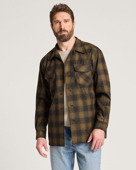 Shop Men's Plaid Wool Board Shirt: Stylish Comfort - Pendleton Top Pick