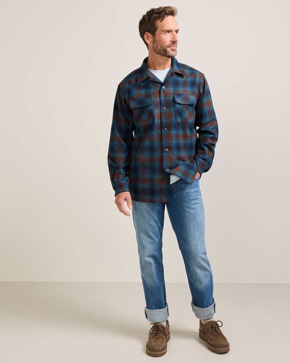 Shop Men's Plaid Wool Board Shirt: Stylish Comfort - Pendleton Value