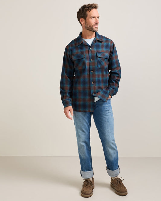Shop Men's Plaid Wool Board Shirt: Stylish Comfort - Pendleton Value