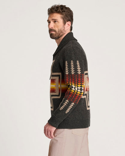 Stay Stylish and Cozy in Men's Harding Zip Lambswool Cardigan - Pendleton Quality