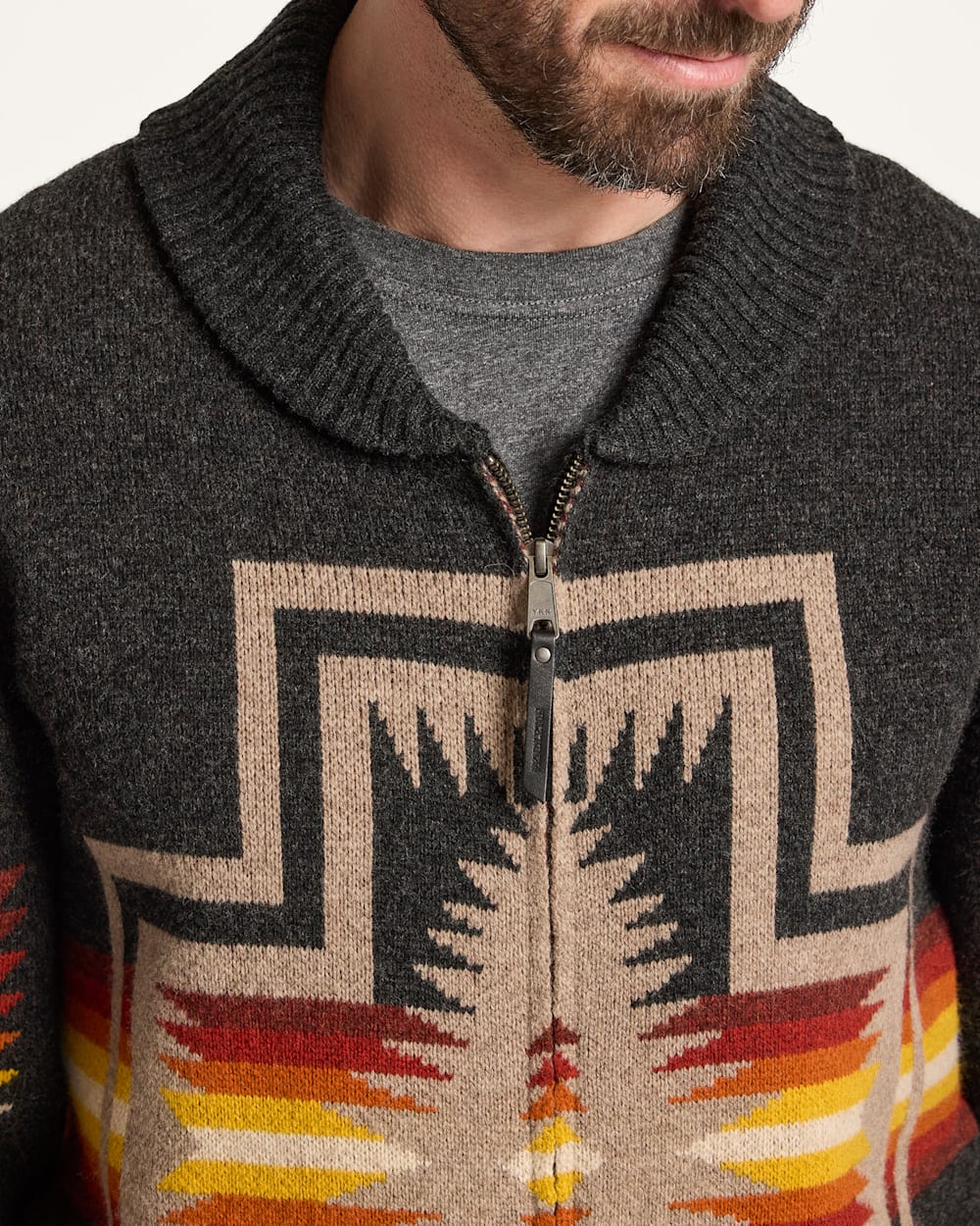 Stay Stylish and Cozy in Men's Harding Zip Lambswool Cardigan - Pendleton Quality