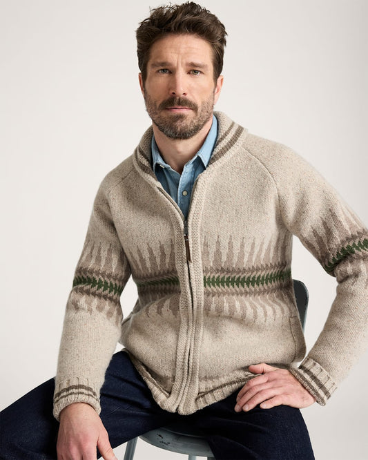 Buy Men's Sawtooth Buck Lambswool Zip Cardigan Sweater - Pendleton Hot Sale