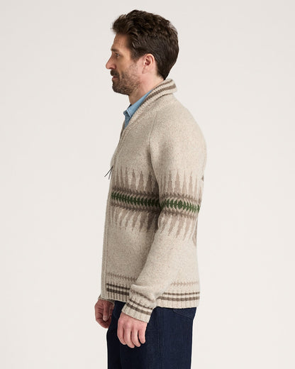 Buy Men's Sawtooth Buck Lambswool Zip Cardigan Sweater - Pendleton Hot Sale