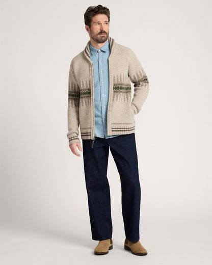 Buy Men's Sawtooth Buck Lambswool Zip Cardigan Sweater - Pendleton Hot Sale