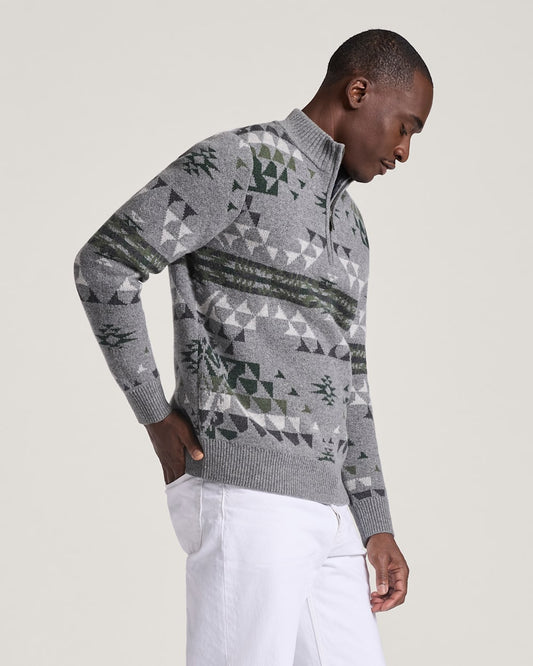 Shop Men's Autumn Birch Lambswool Quarter-Zip Sweater in Sweaters - Pendleton Customer Favorite