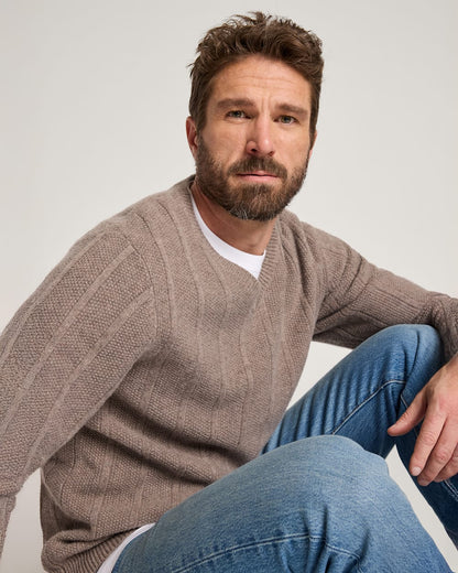 Shop Men's Mixed Stitch Merino V-Neck in Sweaters - Pendleton Deals