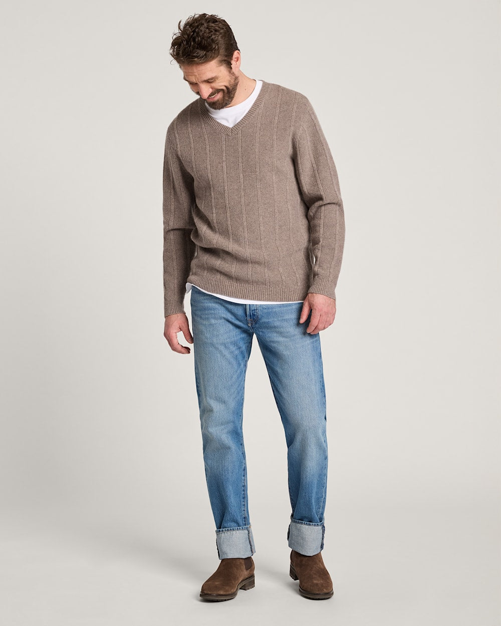 Shop Men's Mixed Stitch Merino V-Neck in Sweaters - Pendleton Deals