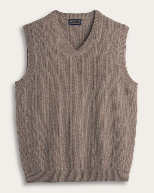 Shop Men's Mixed Stitch Merino Vest in Sweaters - Pendleton Recommended